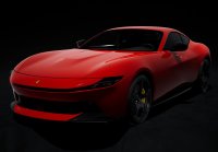 Ferrari Amalfi Rosso Corsa con cerchi neri