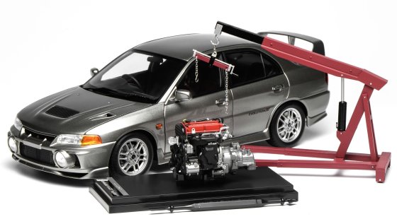 MITSUBISHI - LANCER EVO IV WITH ENGINE AND ACCESSORIES 1999 - GREY MET