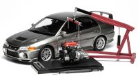 MITSUBISHI - LANCER EVO IV WITH ENGINE AND ACCESSORIES 1999 - GREY MET