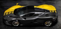 FERRARI - DAYTONA SP3 CLOSED ROOF SPECIAL LIVERY 2022 -WITH SHOWCASE - GIALLO MODENA - SHINY CARBON