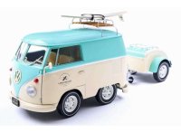 VOLKSWAGEN - T1 VAN KOOL COMBI WITH TRAILER 1950 - LIGHT BLUE WHITE