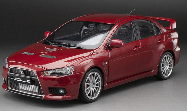 Mitsubishi Lancer Evo X, rood metallic