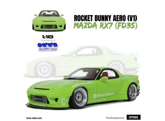 Mazda RX7 (FD3S) Rocket Bunny Aero (V1) *Resin series*, pearl green 2015