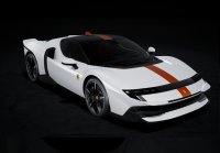 Ferrari 849 Testarossa Bianco Italia e striscia Giallo Ambra