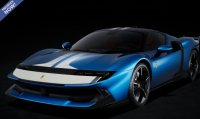 Ferrari 849 Testarossa Assetto Fiorano Blu Corsa e striscia bianca