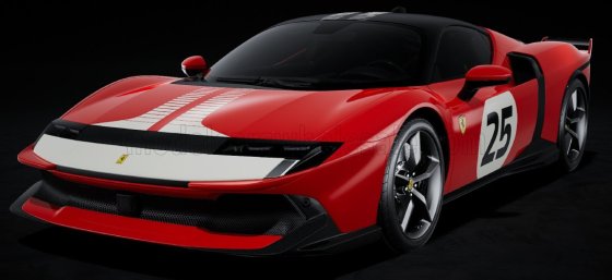 FERRARI - 849 TESTAROSSA ASSETTO FIORANO N 25 2025 - CON VETRINA - WITH SHOWCASE - ROSSO FIAMMANTE