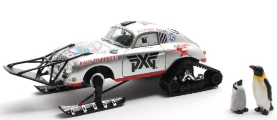 PORSCHE - 356A VALKYRIE RACING ANTARTICA ICE CHALLENGE 2021 WITH MOTHER AND CHILD PENGUIN