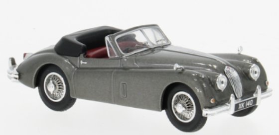 Jaguar XK 140 Cabriolet, gris, 1956, 1:43