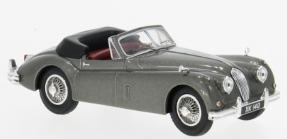 Jaguar XK 140 Cabriolet, grijs, 1956, 1:43