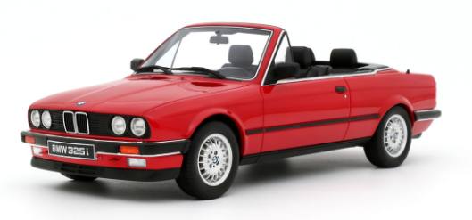 BMW 325I CONVERTIBLE BRIGHT RED 308 1986