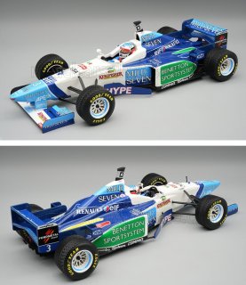 BENETTON - F1 B196 TEAM RENAULT MILD SEVEN N 3 BRAZILIAN GP RAIN TIRES (with pilot figure) 1996 JEAN ALESI