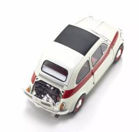 Fiat Nuova 500 Sport Light gray/Red line 1:18
