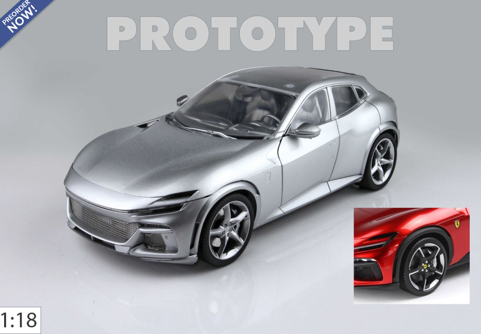 Ferrari Purosangue diecast apribile Rosso Magma - 