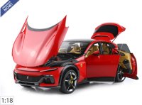 Ferrari Purosangue diecast tetto panoramico Rosso Corsa - polifoam
