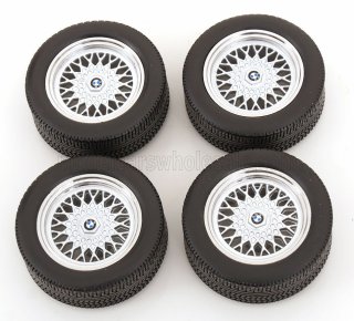 SET 4X WHEELS AND RIMS FOR BMW 6-SERIES M635 CSI (E24) COUPE 1987 - BLACK CHROME