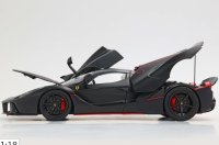 Ferrari LaFerrari Matt black with red stripes carbonio - vetrina inclusa