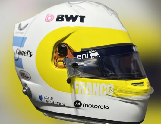 HELMET Franco Colapinto BWT Alpine Formula One Tea