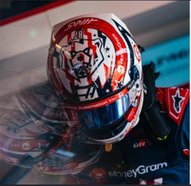 HELMET Ollie Bearman MoneyGram Haas F1 Team GP US 