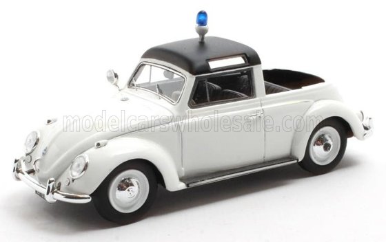 Volkswagen Beetle Kuip Coach Semiconvertible Open Police 1958 schaal 1/43 van Matrix