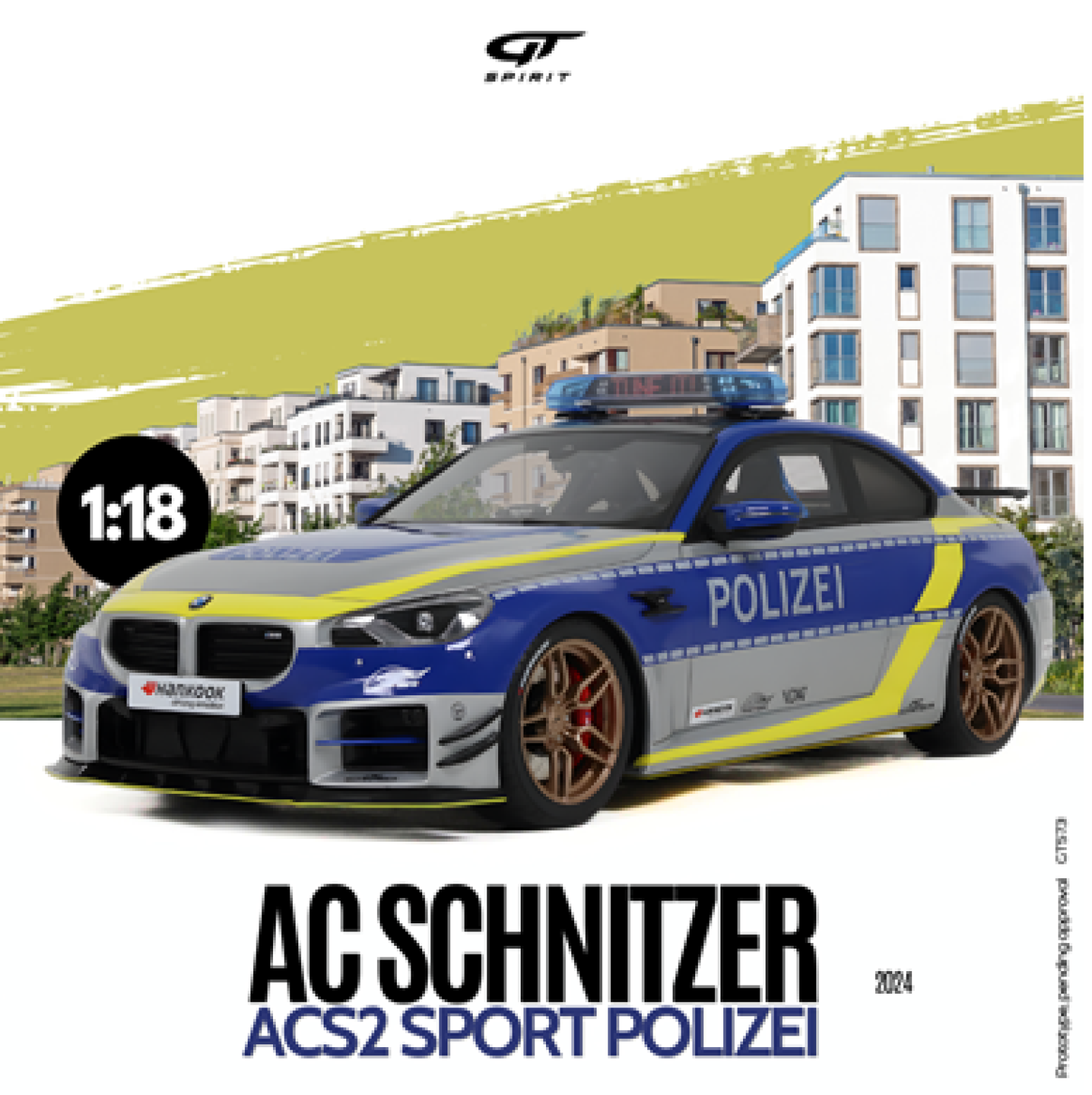 Schaalmodel Ac Schnitzer Acs2 Sport Polizei 2024 1/18 | Gt Spirit