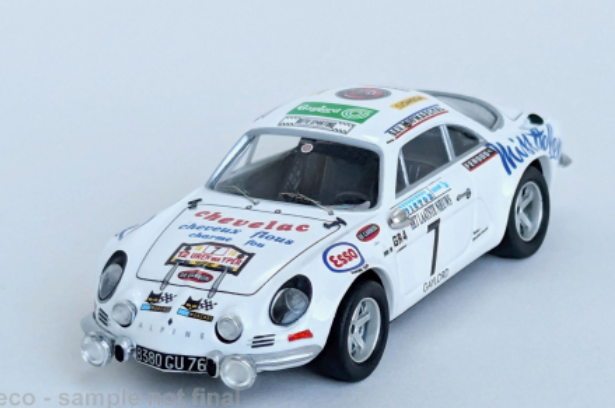Renault Alpine A110, Rally Ypres, 1973, #7, 1:43