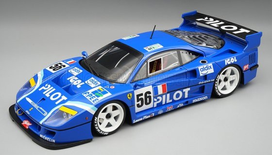FERRARI - F40 LM 3.5L TURBO V8 TEAM PILOT PEN RACING N 56 24h LE MANS 1996 MICHEL FERTE - OLIVIER THEVENIN - NICOLAS LEBOISSETIER - OPEN REAR TRUNCK AND ENGINE PART
