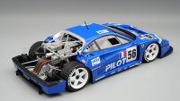 FERRARI - F40 LM 3.5L TURBO V8 TEAM PILOT PEN RACING N 56 24h LE MANS 1996 MICHEL FERTE - OLIVIER THEVENIN - NICOLAS LEBOISSETIER - OPEN REAR TRUNCK AND ENGINE PART