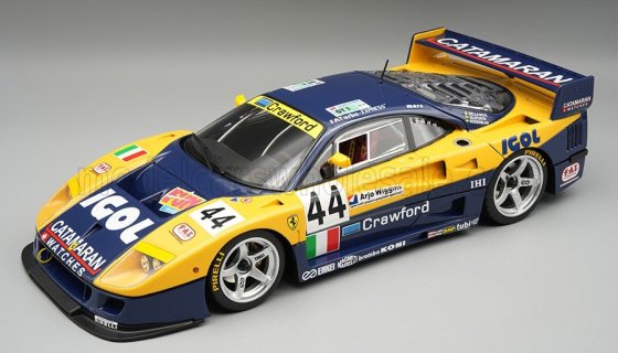 FERRARI - F40 LM 3.5L TURBO V8 TEAM ENNEA SRL IGOL N 44 24h LE MANS 1996 LUCIANO DELLA NOCE - ANDERS OLOFSSON - CARL ROSENBLAD - OPEN REAR TRUNCK AND ENGINE PART - CLOSE WITH MAGNETIC SYSTEM
