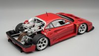 FERRARI - F40 LM PRESS VERSION 1996 - OPEN REAR TRUNCK AND ENGINE PART - CLOSE WITH MAGNETIC SYSTEM
