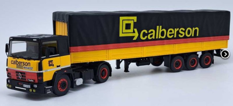 Renault R310 Truck Telonato Calberson 1986 schaal 1/43 van ODEON
