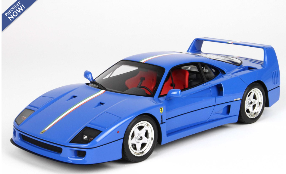 Ferrari F40 1987 Light blue tricolore Italia- seat