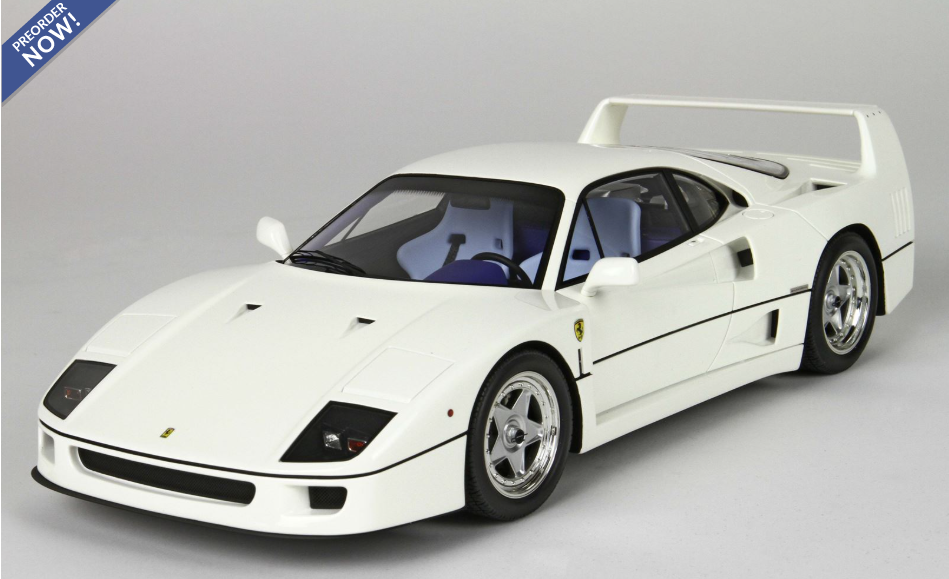 Ferrari F40 1987 Avus White - seat Pantone 2717 U