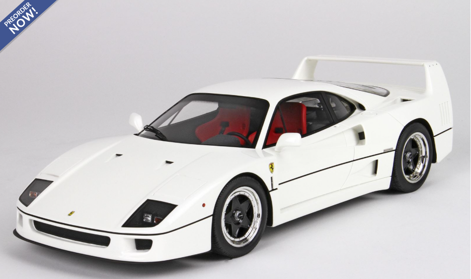 Ferrari F40 1987 Avus White - seat red