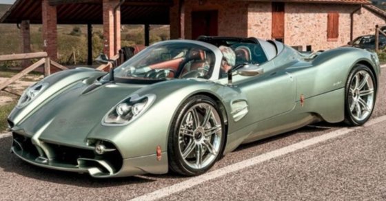 Pagani Utopia Roadster Verde Mara - open roof