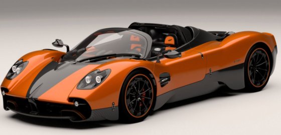Pagani Utopia Roadster Arancio St. Tropez - open roof