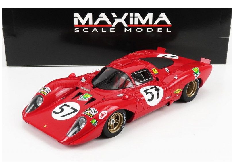 FERRARI 312P COUPE Nr57 24u LE MANS 1970 CHUCK PAR