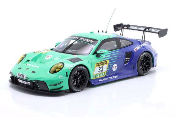 Porsche 911 992 GT3 R Team Falken Motorsports #33 24h Nürburgring 2024 modèle réduit 1/18 IXO