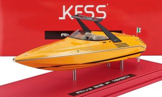 RIVA - MOTORBOOT 32 FERRARI 1990 2x ENGINE V8 - 780CV - (24cm) -  WITH SHOWCASE - YELLOW