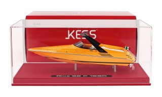 RIVA - MOTORBOOT 32 FERRARI 1990 2x ENGINE V8 - 780CV - (24cm) -  WITH SHOWCASE - YELLOW
