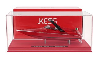 RIVA - MOTORBOOT 32 FERRARI 1990 2x ENGINE V8 - 780CV - (24cm) - WITH SHOWCASE - RED