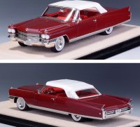 CADILLAC - ELDORADO BIARRITZ CABRIOLET CLOSED 1963 - RED WHITE