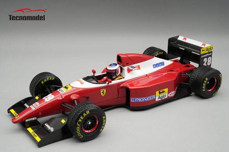 FERRARI - F1 F93A TEAM SCUDERIA FERRARI N 28 EUROPEAN DONINGTON PARK GP RAIN TIRES (with pilot figure) 1993 GERHARD BERGER