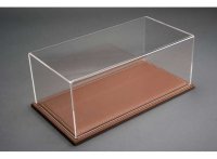 Display Case Maranello with Brown Leather Base - 325x165x125mm.
