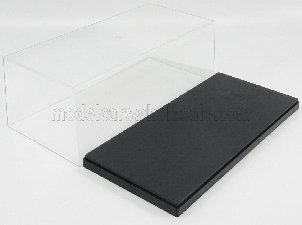 Vitrine 1-18  34cm x 16cm x 11cm  zwarte bodem pla