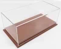 VITRINE - MOLHOUSE BASE IN PELLE MARRONE - LEATHER BASE BROWN - Lungh.LENGHT cm 32.5 X Largh.WIDTH cm 16.5 X Alt.HEIGHT cm 12.5 (altezza interna 10.6 cm ) - PLASTIC DISPLAY