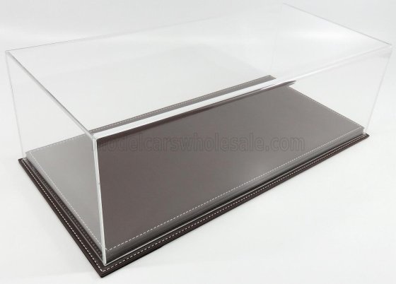 Vitrine Display Box Molhouse met Bruin Lederen Basis - 1/12 - ATLANTIC
