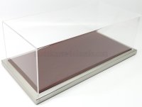 VITRINE DISPLAY BOX - MOLHOUSE HOUTEN BASIS - HOUTEN MAHONIEHOUTEN BASIS - Lengte LENGTH cm 51 X Breedte WIDTH cm 24 X Hoogte HEIGHT cm 19 (binnenhoogte 15,3 cm) - PLASTIC DISPLAY