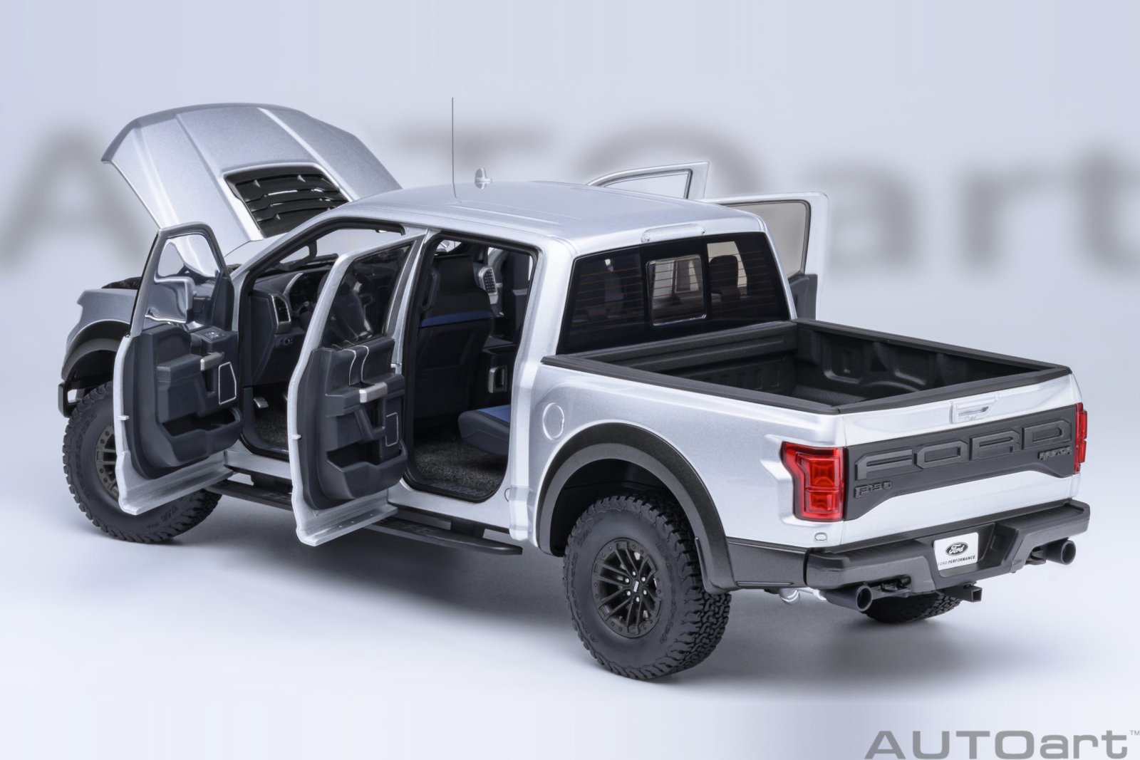 Ford Raper Silver Schaalmodel Ford F-150 Raptor Supercrew 2019 (ingot Silver) 1/18