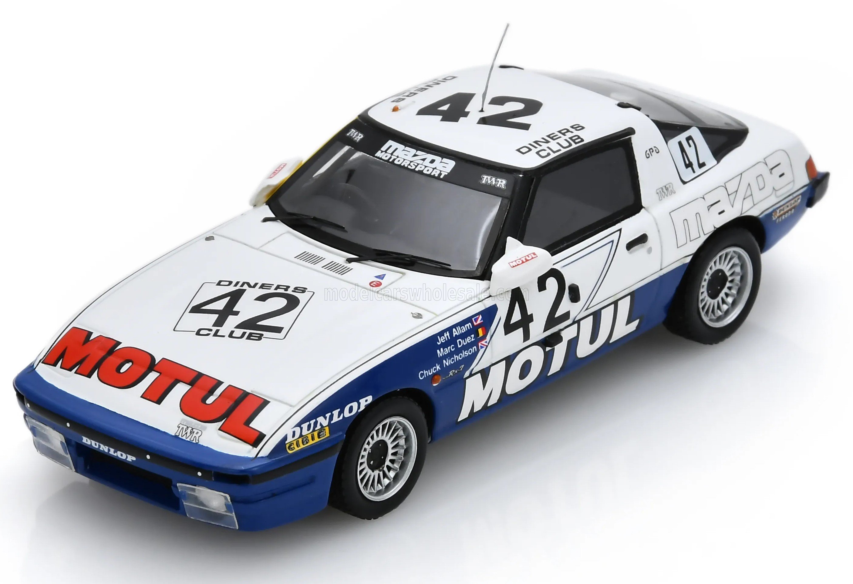 MAZDA RX-7 TWR N°42 5ème 24H Spa 1981M. Duez - J