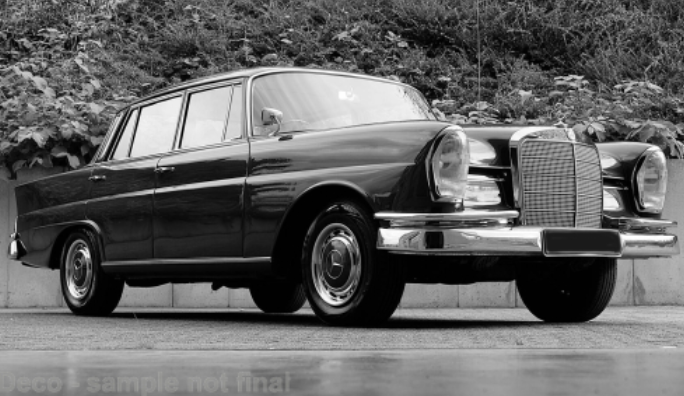 Mercedes 220 S (W111), blauw, 1959, 1:18